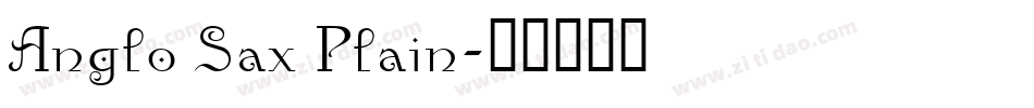 Anglo Sax Plain字体转换